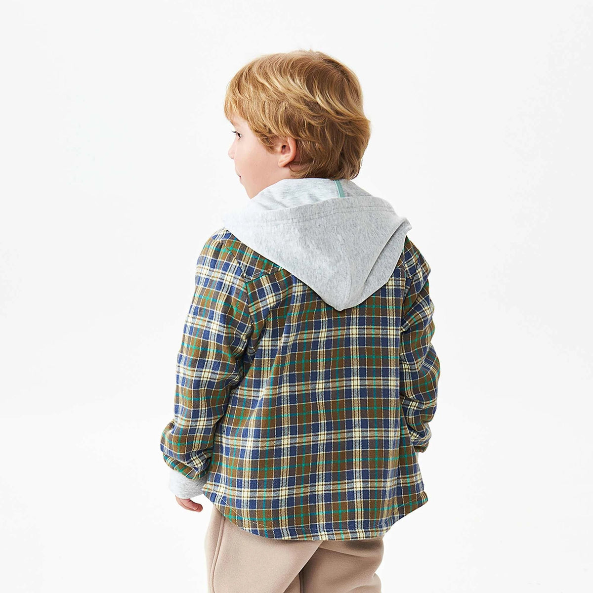 checked fashion jacket for boys image