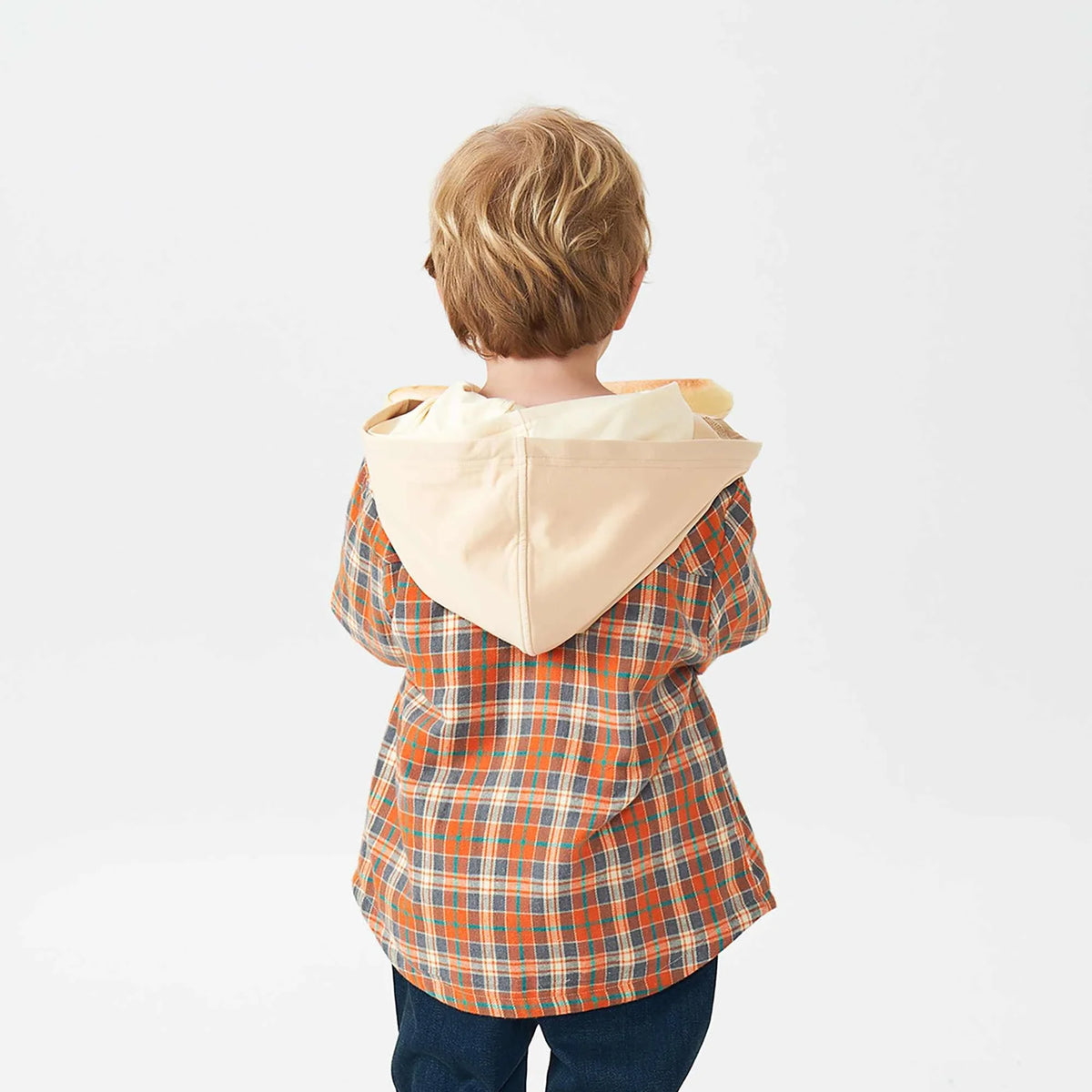 checked fashion jacket for boys image