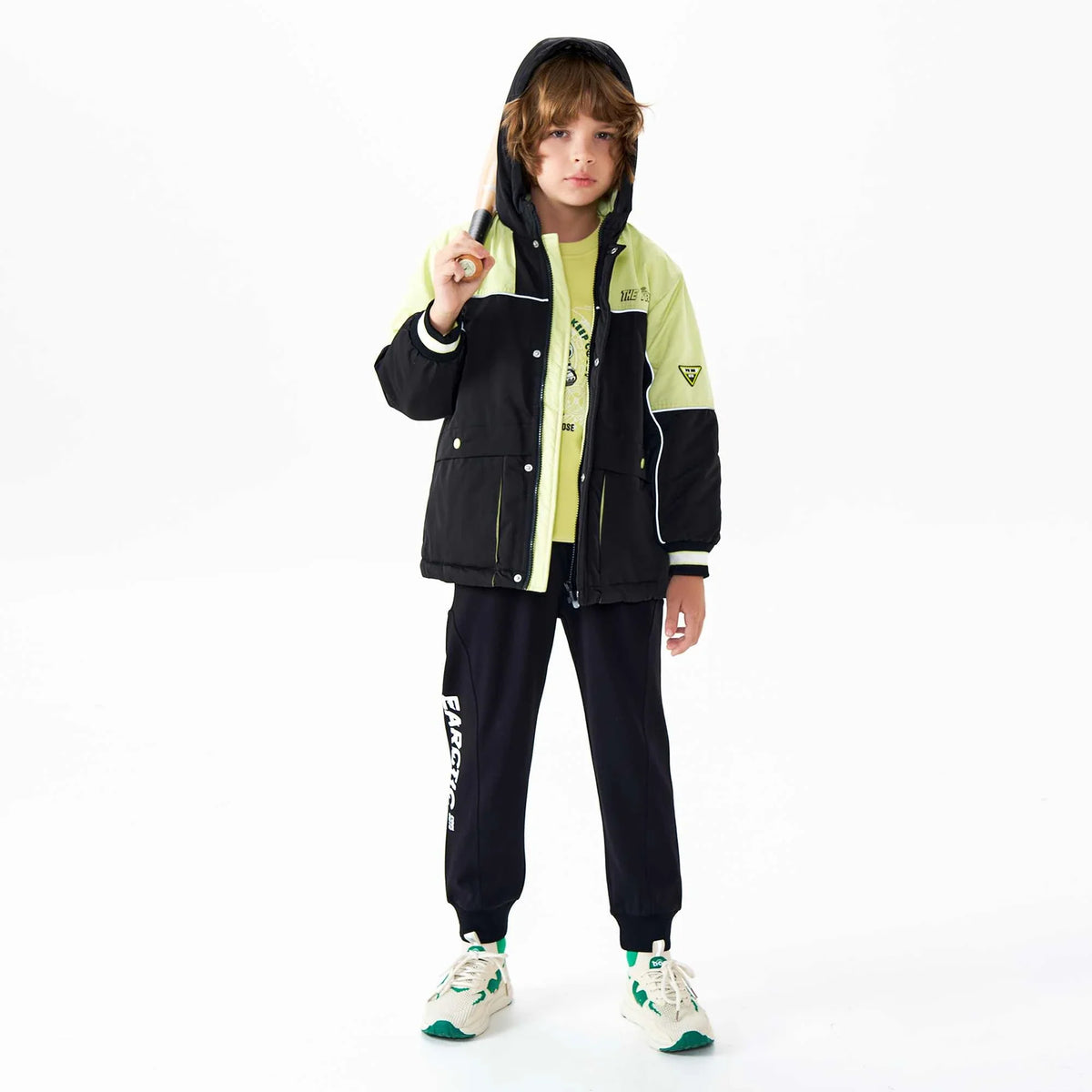 color blocked fashion jacket for boys image