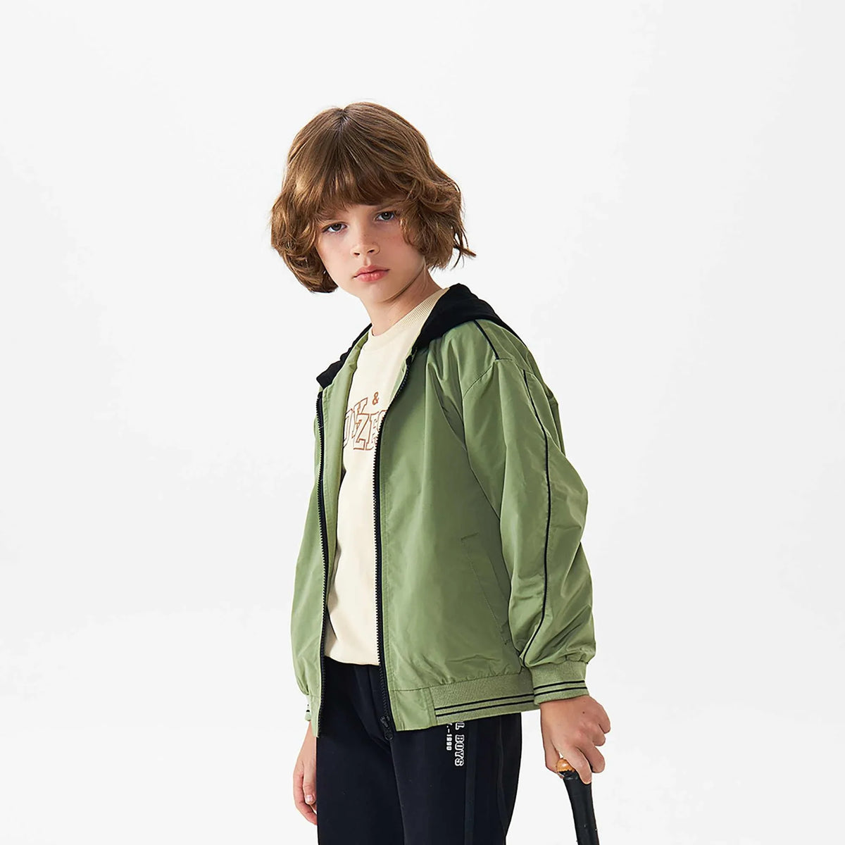 badge fashion jacket for boys image