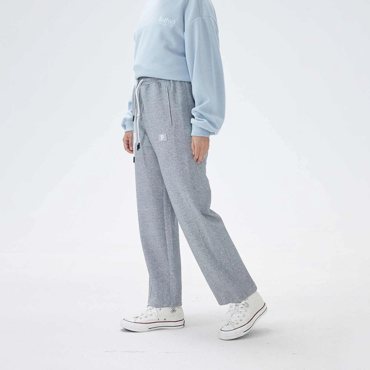 ankle tied casual pants for women image