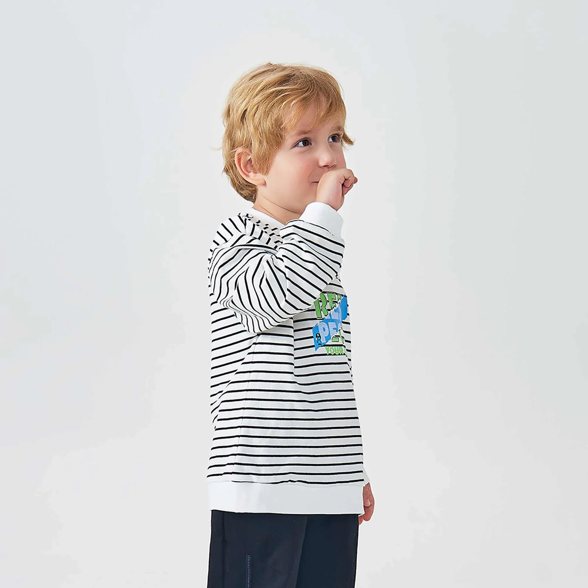 Striped Fashion Pullover For Boys Image