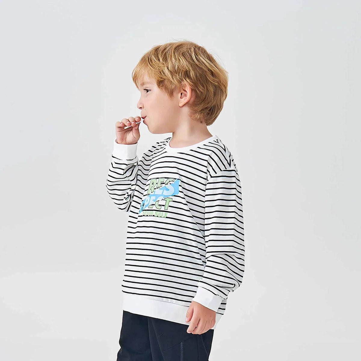 Striped Fashion Pullover For Boys Image