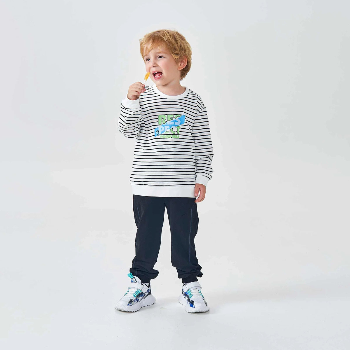 Striped Fashion Pullover For Boys Image