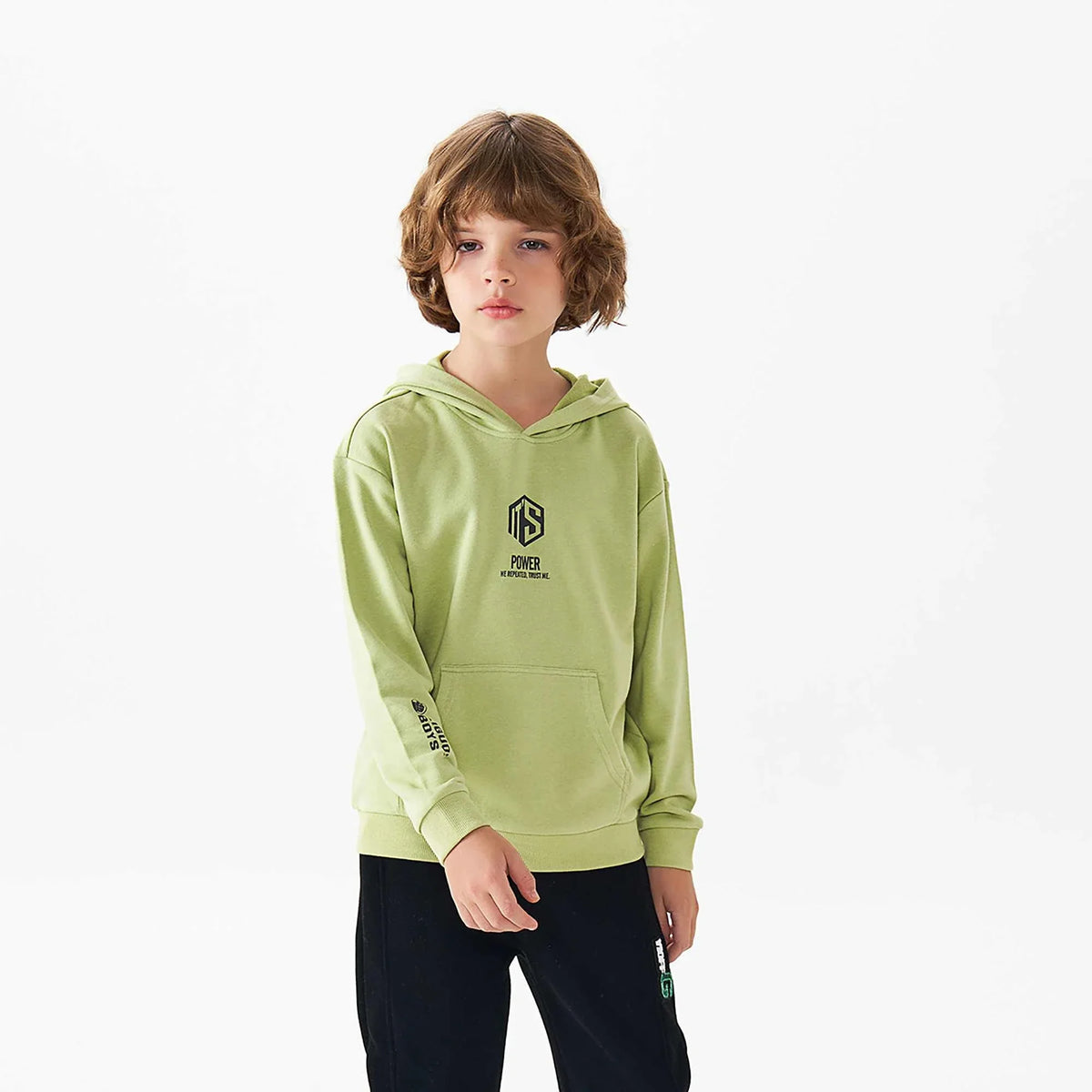 Printed Fashion Pullover For Boys 100 | 3Y Olive 100 | 3Y,40.6,70.4,32, Image