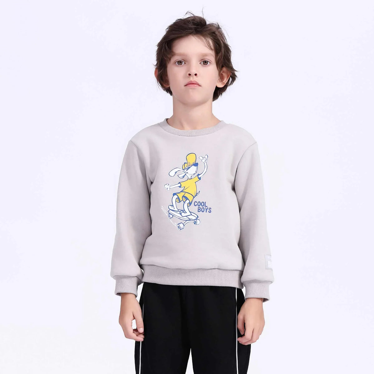 Printed Basic Pullover For Boys Image