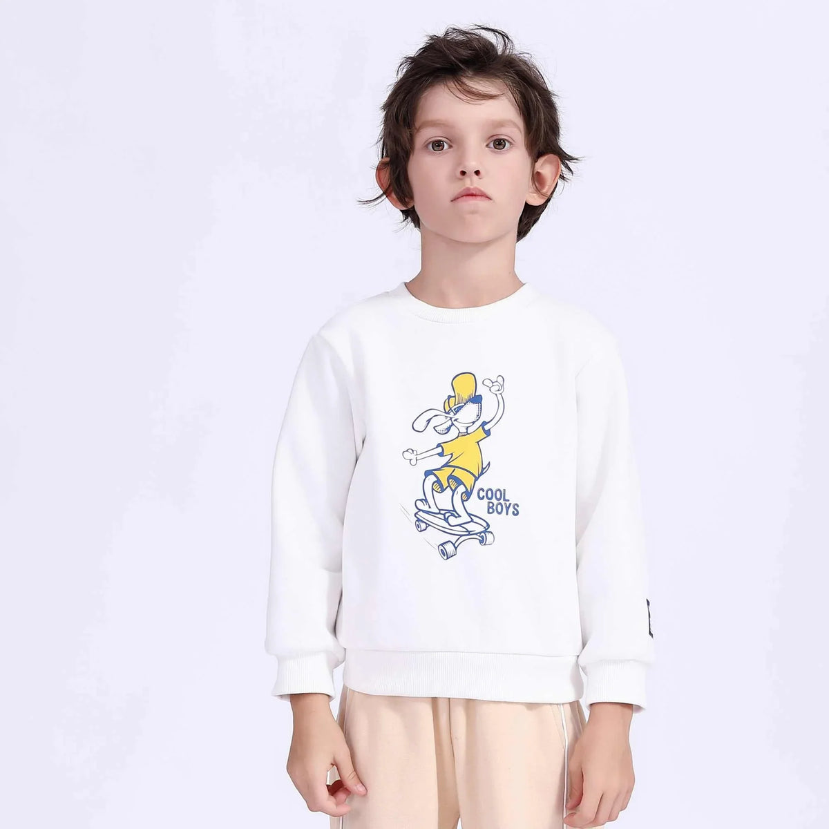 Printed Basic Pullover For Boys Image