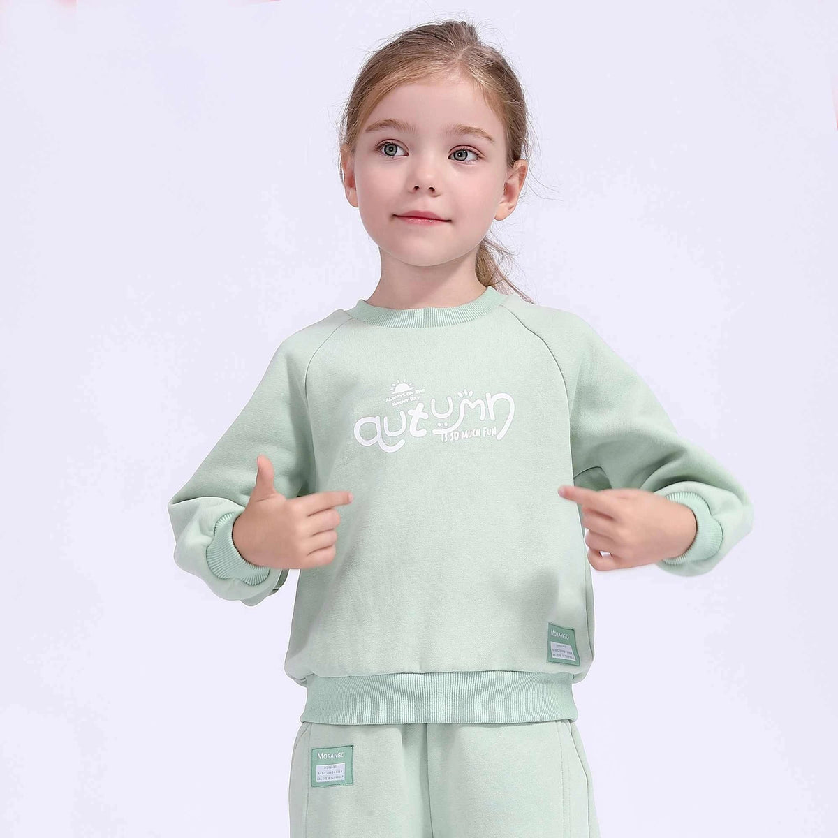 printed basic pullover for girls image