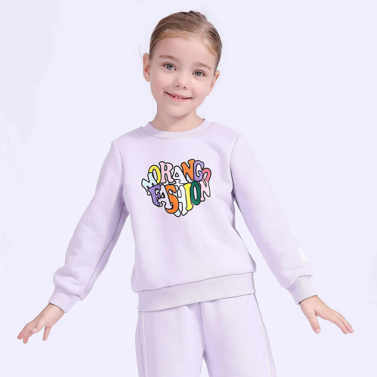 printed basic pullover for girls image