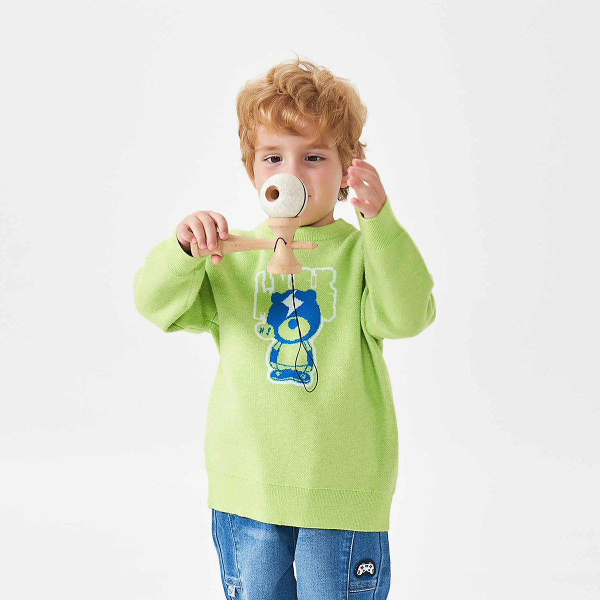 Prominent Print Fashion Sweater For Boys Image