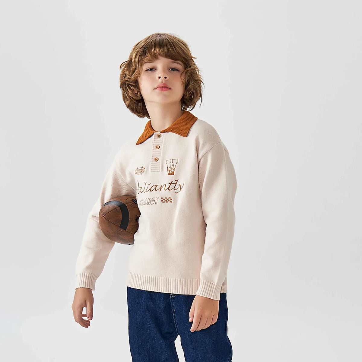 embroidery fashion sweater for boys image