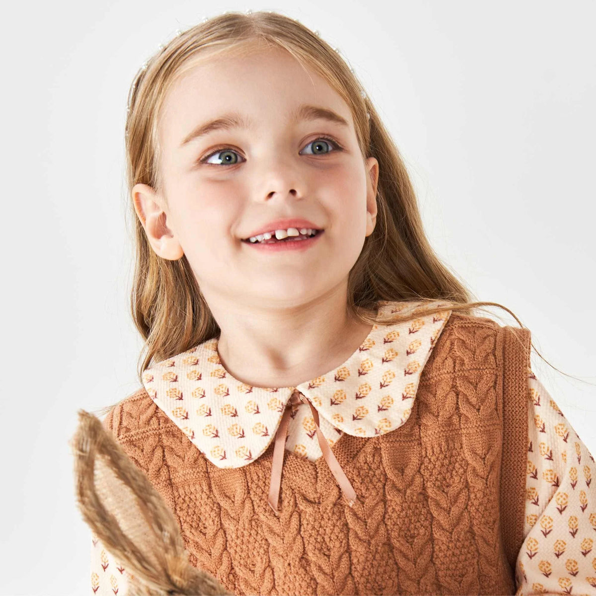 Jacquard Fashion Waistcoat For Girls